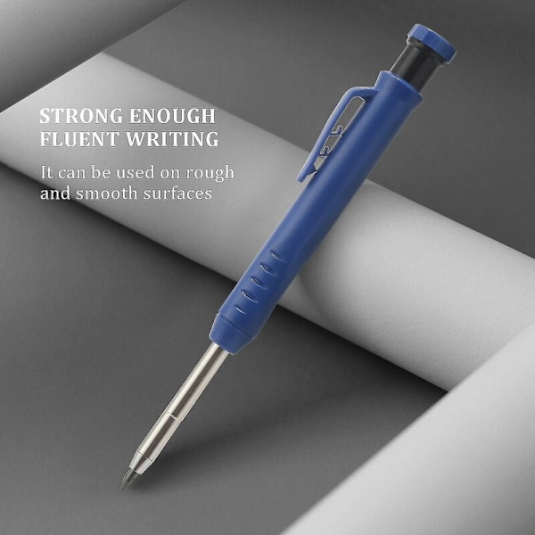 Solid Carpenter Pencil 2 Construction Pencil Long Nosed Deep Hole Pencil With Built-in Sharpener Re