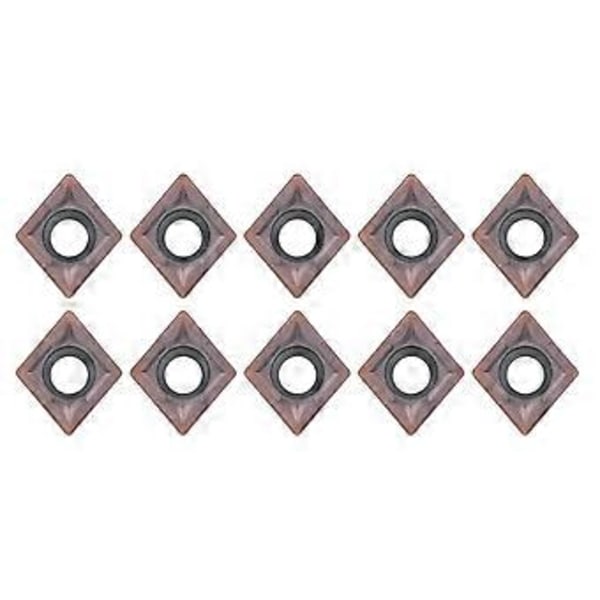 10 stk. CNC drejebænk drejeindsats indekserbar solid hårdmetal klinge skæring CCMT0602046018