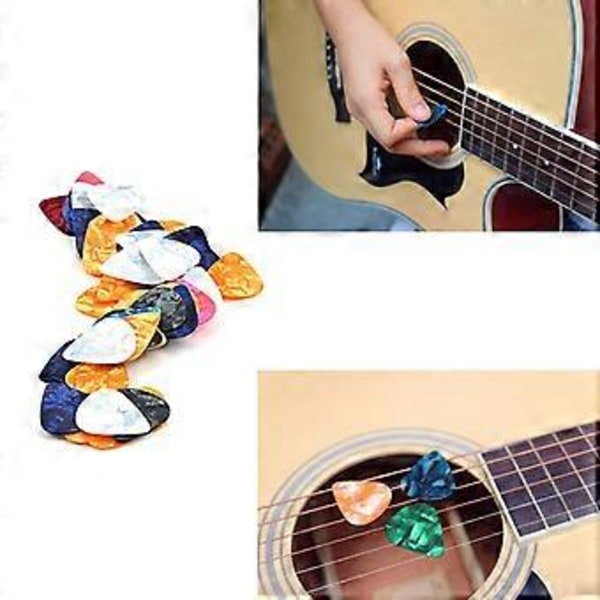 50 st/Set 0,96 mm Triangel Plektrum Celluloid Plektrum för Akustiska Gitarrer