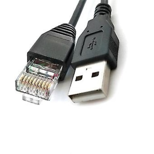 USB til RJ50 konsolkabel med støbt trækaflastningsstøvle, 1,8 m