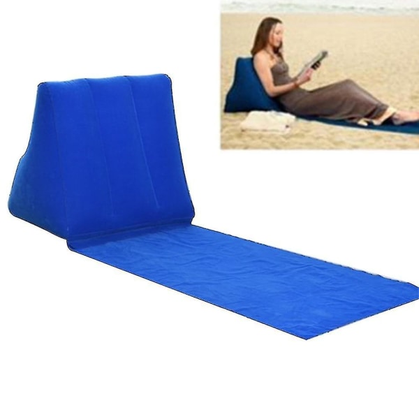 1 st stol Bärbar hopfällbar utomhuscamping strandmatta Luftsäng Resemadrass Fritidsstol (blå)