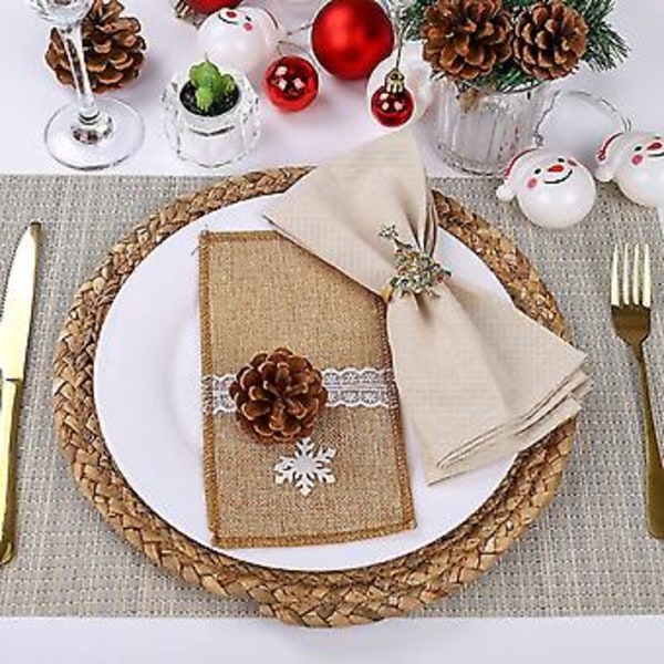 Servietringe Sæt Med 6, Diamant Servietring Til Bryllup, Thanksgiving Day, Familiesammenkomster, Fødselsdag Og Middagsselskab (d-4-d)