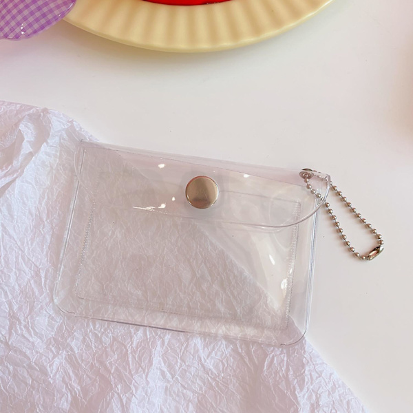 Kvinnors mode bekväma mini transparenta kortväska med spänne väska - Xin