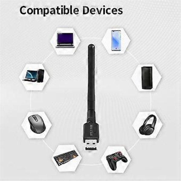 100M Bluetooth 5.3 Adapter Driverfri USB Bluetooth Dongle Adaptador til 11/10 Mus Tastatur Audio Receiver