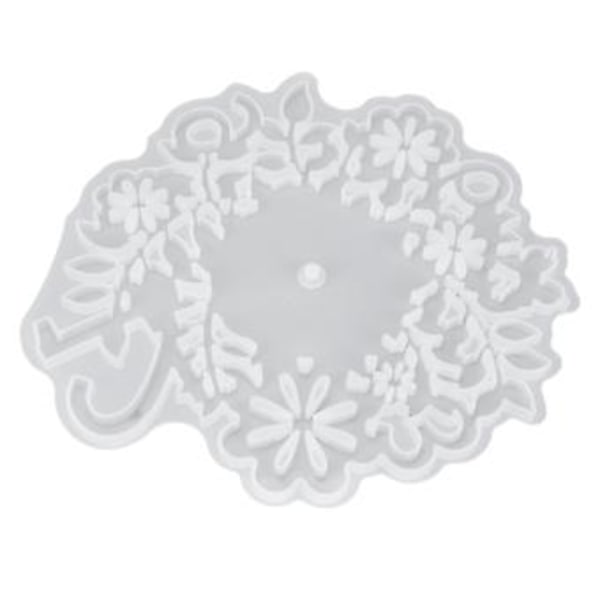 Blad Blomst Klokke Skive Form - Hvit Gjenbrukbar Silikon for Unike DIY Hjemmeinnredningsgaver