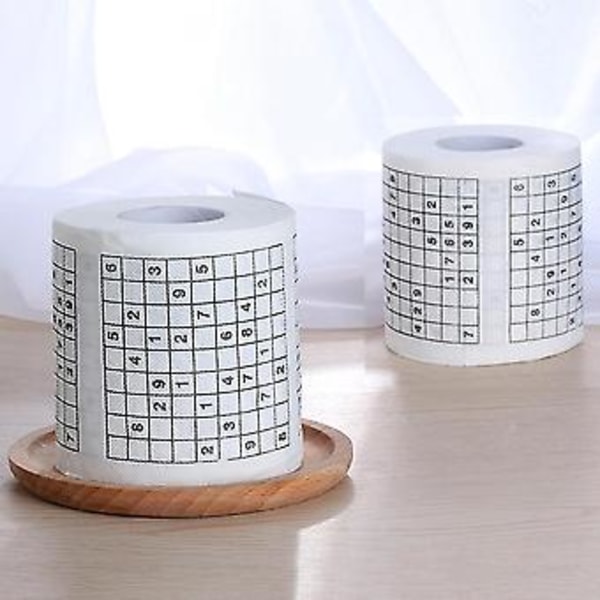 Puuselluloosamateriaali Uutuus Hauska Numero Sudoku Painettu Kylpy Hauska WC-paperi