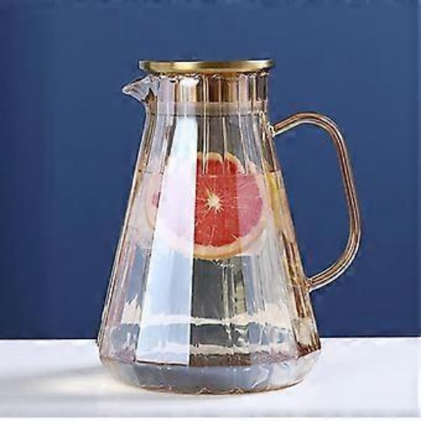 1,8L Glaskande Vandkande Koldtvandsflaske Håndtag Vandkedel Transparent Varmebestandig Juice Tekande Kande Vandkande