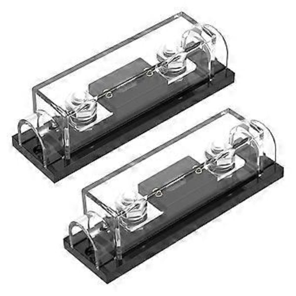 ANL Säkringshållare, 300Amp Säkring med 0/2/4 Gauge AWG Inline Anl Säkringshållare för Bilar Lastbilar Båtar för Bilar Båtar 2-pack