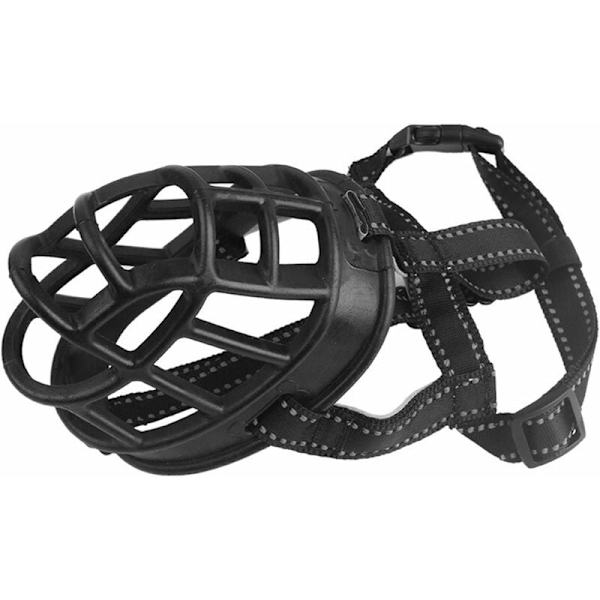 Hunde snude, Snude, Kurv Snude til små, mellemstore og store hunde med justerbare stropper (M, Sort)
