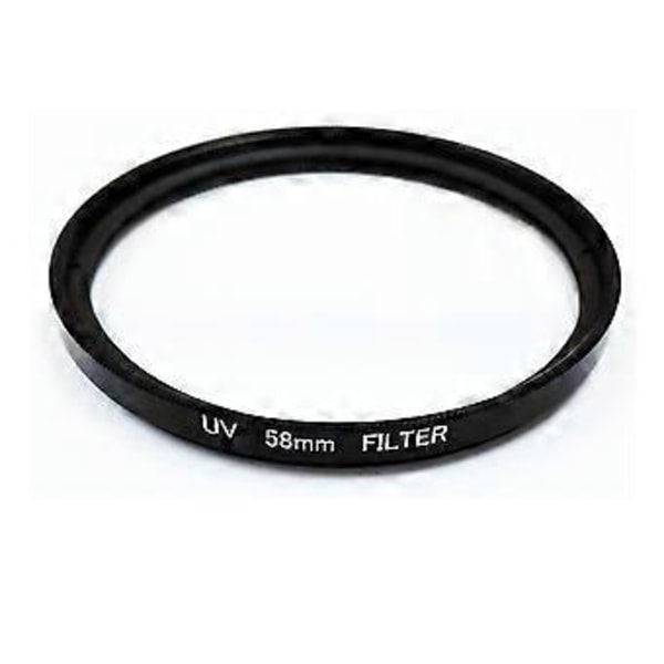 UV Filter 58mm Linsebeskyttelse til Kamera Filter 500D 1000D, Sort