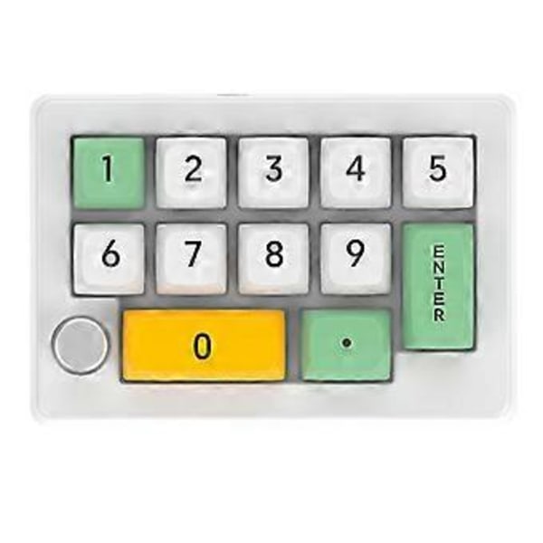 13 Tasters Makroprogrammerbart Tastatur Fullt Utskiftbart Mekanisk Bryter 7 Farger RGB Lys Gaming Tastatur - Hvit