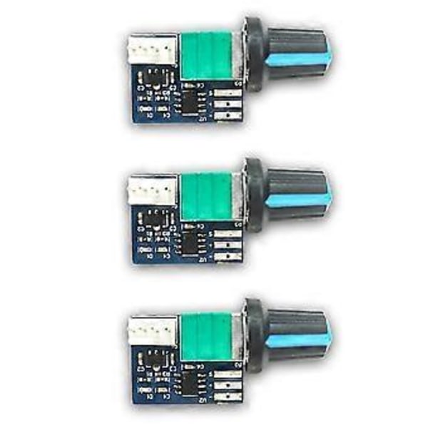 3 st Datorfläktkontroller PWM Hastighetsregulator 12V Enkelriktad 4-Pin Lågeffekts Tyst Fläktkontroller