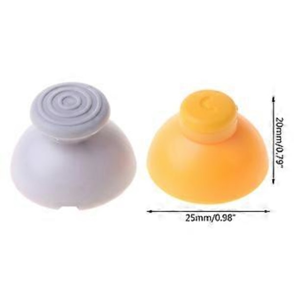 1 Par Tumgrepp Skyddskåpor Joystick för Fodral Passar NGC Gamecube Controller Tumspak för Fodral för Grå Y