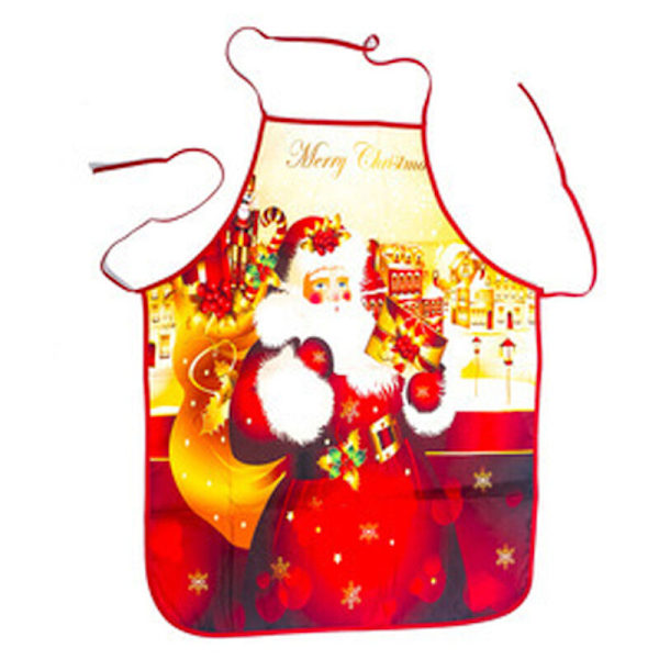 Christmas Apron, Funny Cartoon Apron Style Christmas Santa Claus/Elk/Snowman， for Cooking, Clean D