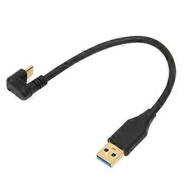 USB-kabel 5 Gbps USB 3.0A Hane AMC till Typ-C U-formad Vinkel ABS Datakabel för Laddning och Datasynkronisering (1m 3.3ft)