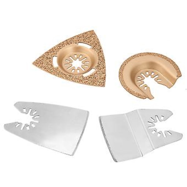 4 st Oscillerande Multifunktionella Sågblad Precisionsskärverktyg Set