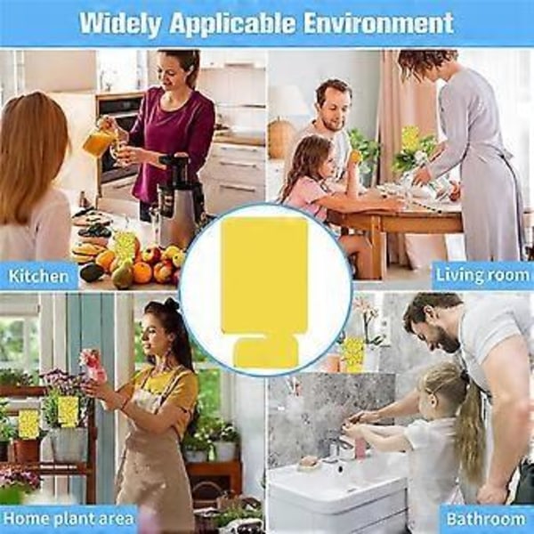 24-pack Inomhus Plug-in Flugfälla Refill Limkort, Icke-flygande Insektsfångare, Dubbelsidig Sticky Trap Refill Kit