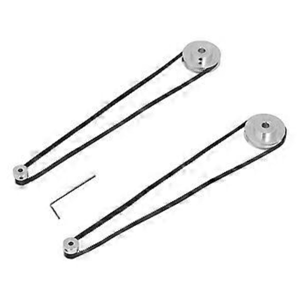 2 Set Kamremsremskiva 20 60 Tänder Synkront Hjul med 2st 6mm Bredd Rem för 3D-skrivare 60 Tänder 8mm Hål 20 Tänder 5mm Hål