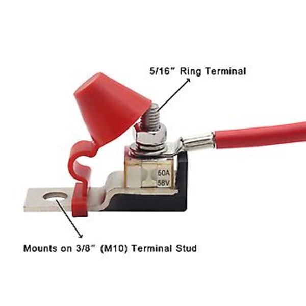 Terminal Sikringsblok 50A 80A 100A 150A 200A 250A 300A Marine Godkendt-Batterisikring