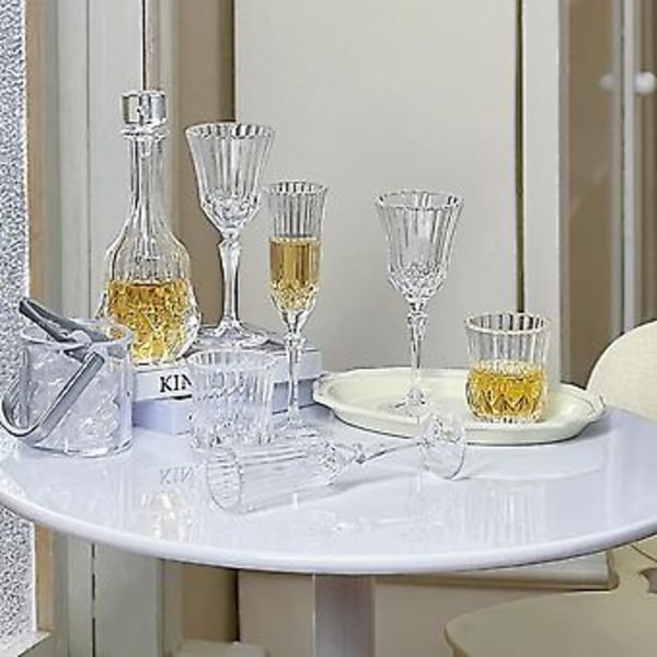 1:6 Dukke Mini Møbler Sofistikeret Glas/udskåret Flaske/ -stykke Sæt