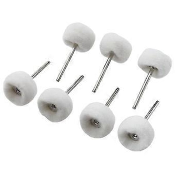 10 stk. Filt Slibespids Slibeskive 3 mm Skaft Bomuld Polering Mini Børste Til Dremel