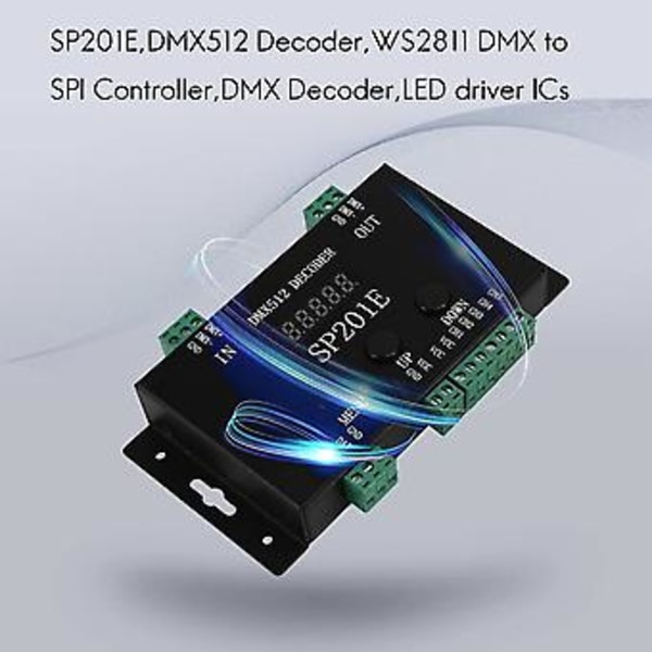 Sp201e Dmx512 Ws2812b Ws2811 Till Spi Kontroller Dekoder, Stödjer Flera ICs