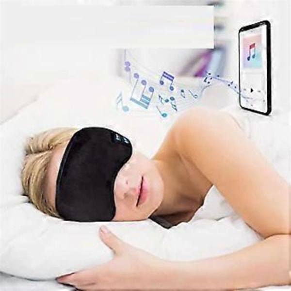 Musta Bluetooth 5.3 Panta Silmämaski Koti Matka Uni Pimennys Bluetooth Silmämaski