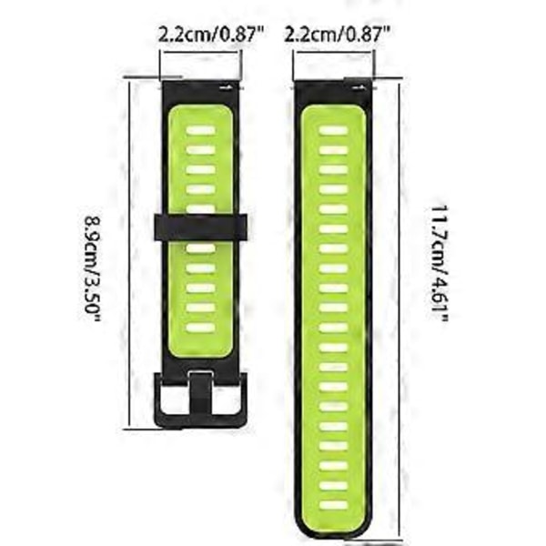 För GT Runner 22mm Armband Justerbart Sport Silikon för Smart Klockarmband St