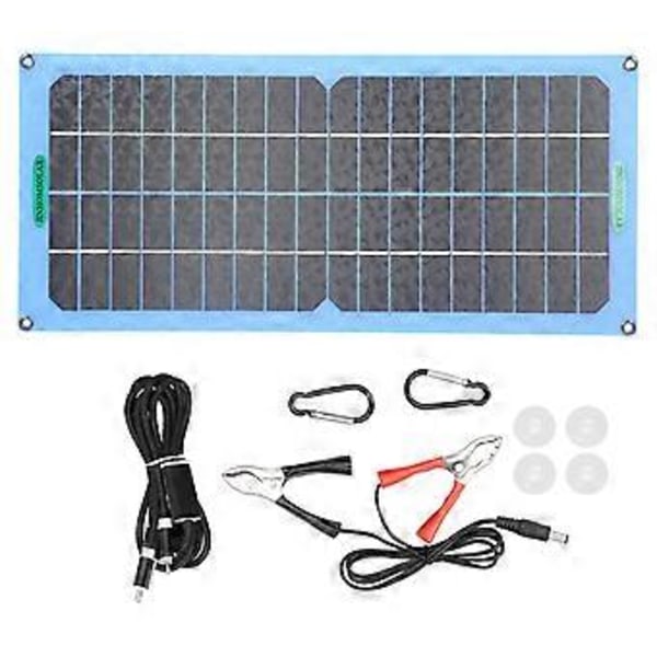 Flexibelt solpanelkit fotovoltaisk modul bärbar laddare för husbil camping vandring 15W 18V