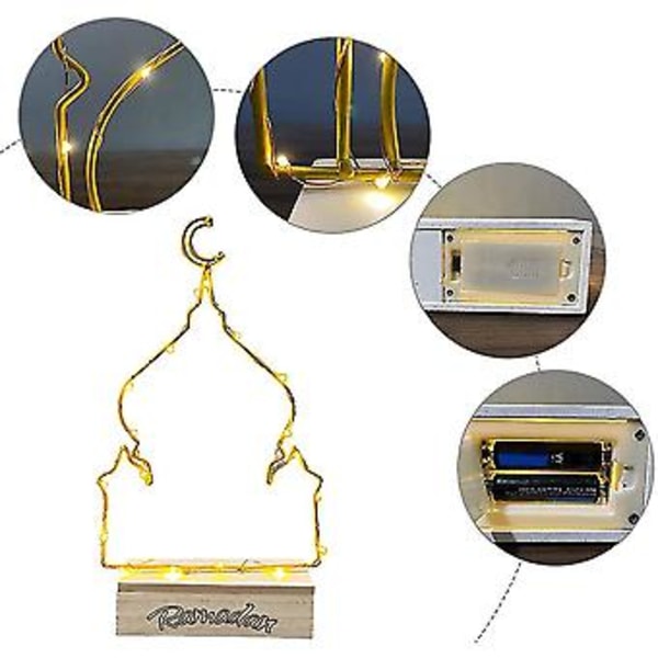 Jernornamenter, LED Eid Månelyslampe Eid Månelyslampe Dekorative Lys Banebrytende Teknologi