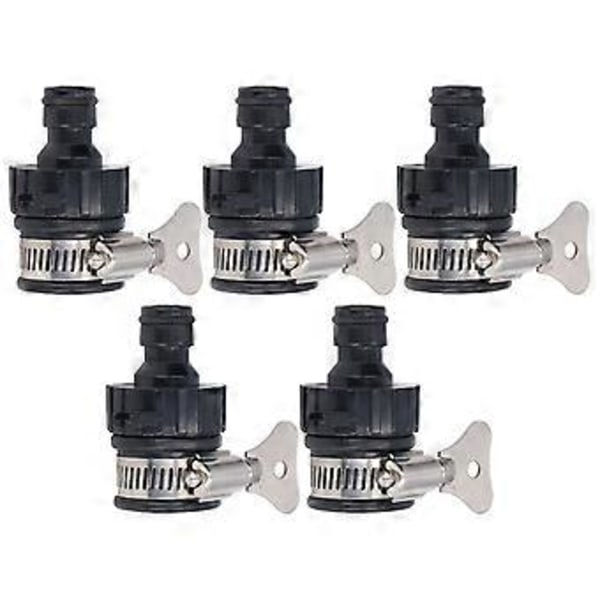 5 stk. Vandhanehane Konnektor Adapter Mixer Klemme Universal Have Køkken Slange Rør Passer 14-24mm