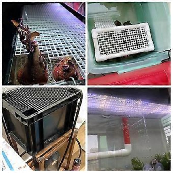 10 stk Akvarium Fisketank Isolasjonsplate Skillevegg Filter Patisjonsbrett Nett Plast Separasjon Skillevegg