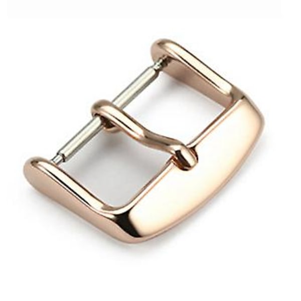 12-22mm Elektropläterad Rostfritt Stål Spänne Armbandsur Tillbehör (20mm Roséguld)