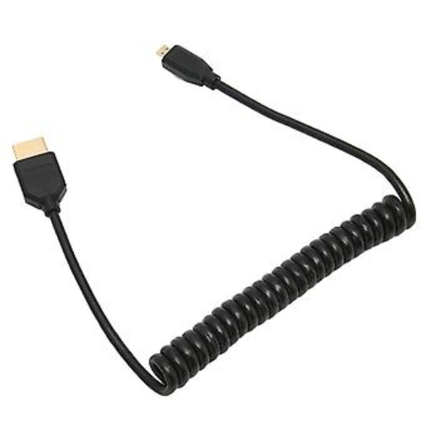 HD Multimedia Interface Kabel Fjeder Tilbagetrækkelig A Han til D Han 8K 60Hz Micro HD Multimedia Interface Kabel