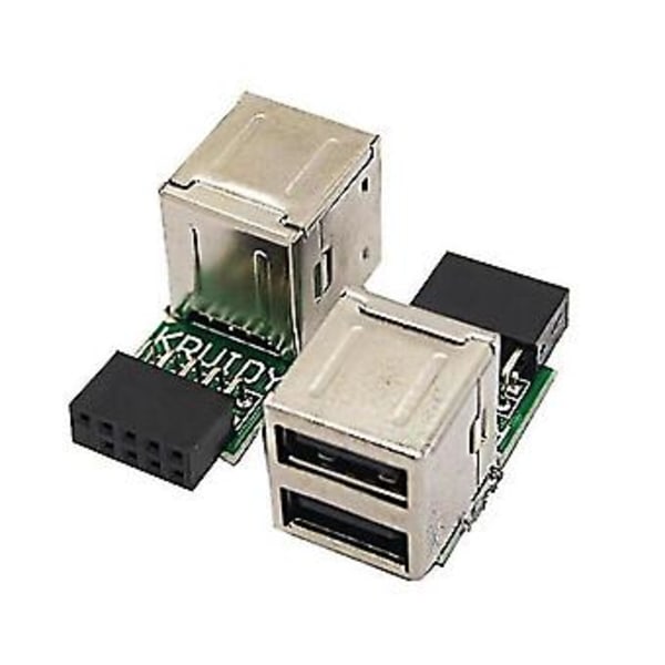 2st Intern Moderkort 9pin Till 2 Port Usb 2.0 A Hona Adapter