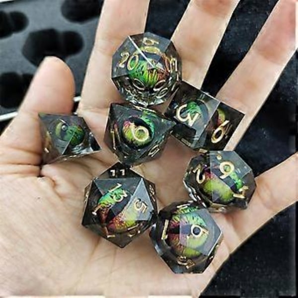 7 st/set Svampfest Bordsrollspel Tärningar, Coola Spel DND Tärningsset D D Familj Bordsspel Tärningar