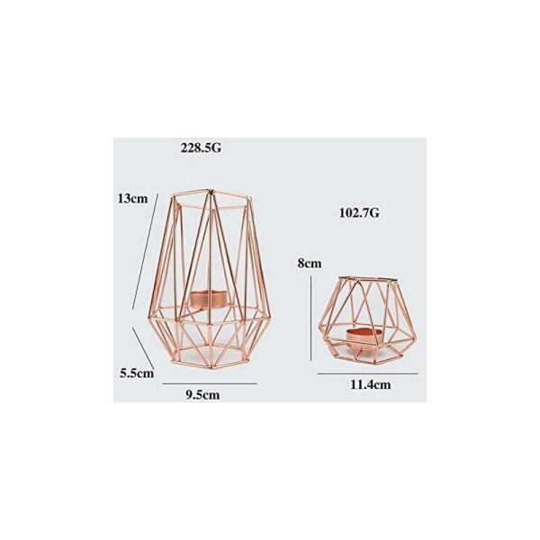 Ljushållare i metall, geometrisk ljushållare, modern ljushållare i järn, ljushållare i enkel stil.