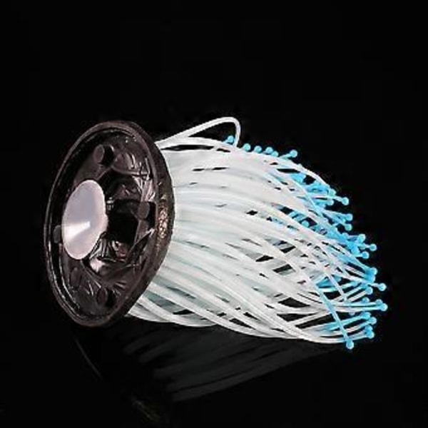 Kunstig Silikone Søanemone med Glødende Effekt til Akvarium Ornament Dekoration