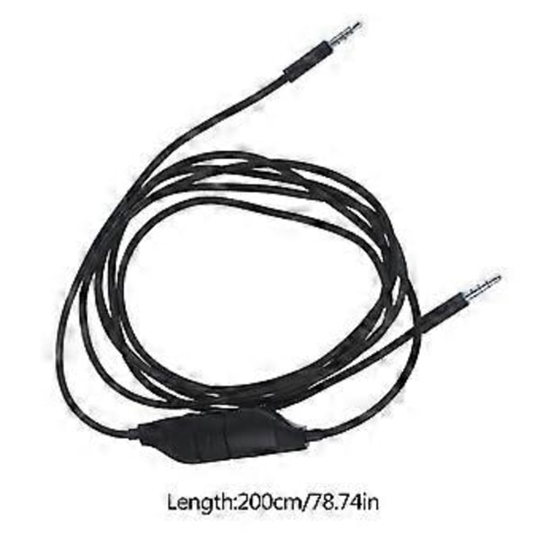 3,5 mm øretelefon lydkabel med inline-kontroll for G633 G933 gaming headset hodetelefontilbehør