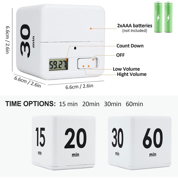 Kubtimer. Kök Timer Barn Timer Träningstimer Gravitations Sensor Flip Timer Present