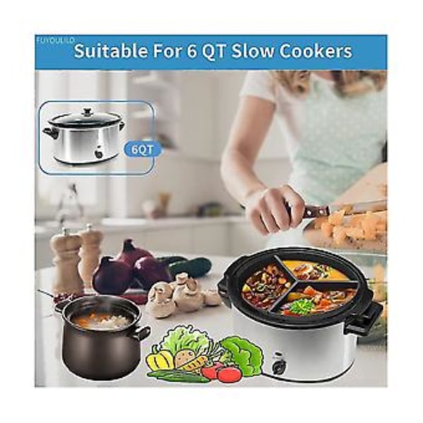 Slow Er S, 3-in-1 Silikoni Slow Er Jakaja Sopii 6qt Soikeaan Ja Pyöreään Pataan ()