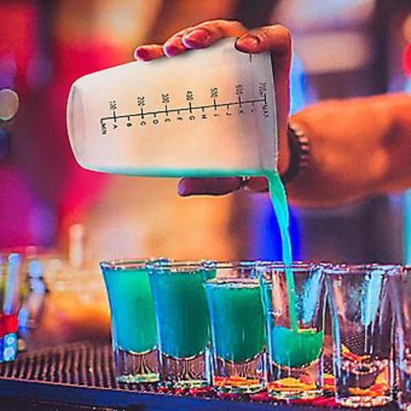 Lækagesikker Transparent PC Resin Cocktail Shaker Mixer med Skala Bar Værktøj (700ml)