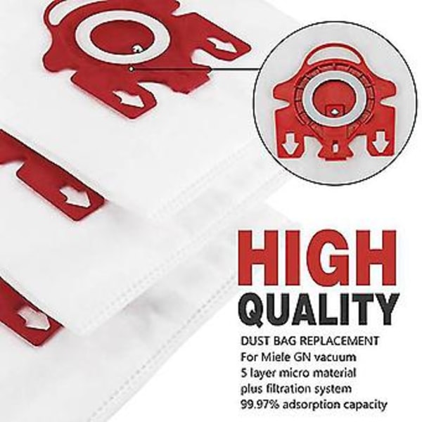 20-pack Ersättnings Fjm 3d Efficiency D Dammsugarpåse För S200,s300,s600,s4 S6 C2 C1 Serie Cylinderdammsugare