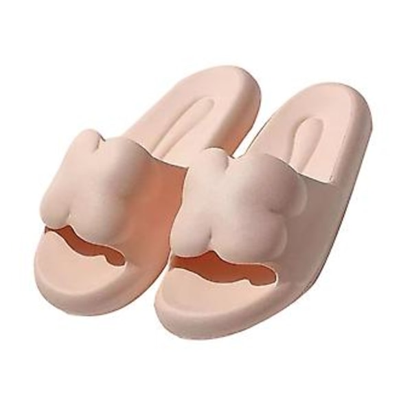 Hjemmesko Komfortabel Hurtigtørrende Åndbar Skridsikker Dame Herre Sandal til Hjem Soveværelse Pink Størrelse 36-37