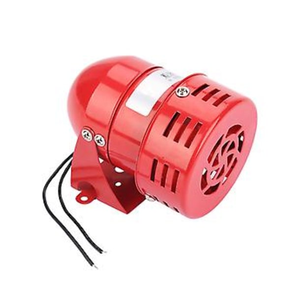 220V 120DB Röd Mini Metall Motor Alarm Industriellt Ljud Elektrisk Stöldskydd MS-190