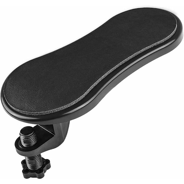 Computer Armrest Pude, Aftagelig Armrest Støttebord, Justerbar Sort Computer Håndstøtte, Giver Armstøtte på Computerbord, 180°