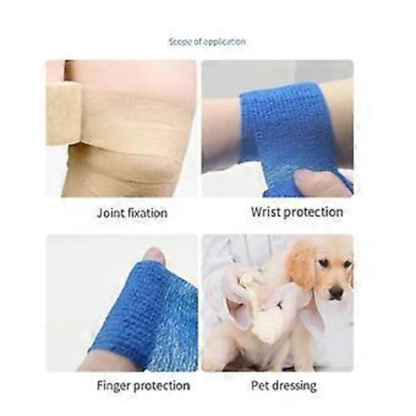 Svart Självhäftande Elastisk Linda Tejp för Knästöd Fingrar Ankel Handflata Axel