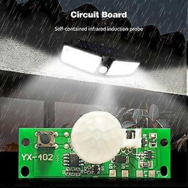 DIY-kit Solcellsdriven Nattlampa Kretskort Kontrollsensor Litiumbatteriladdare Induktionsavstånd