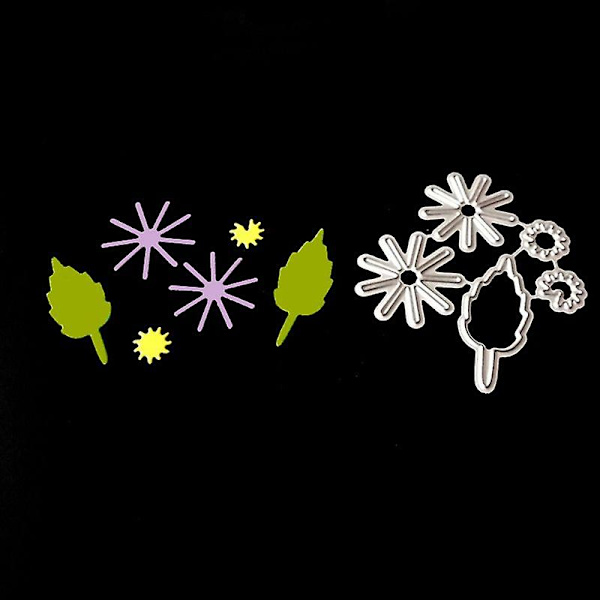 Blomsterblad Metallskärverktyg Stencil Scrapbooking Diy Album Stämpel Papperskort