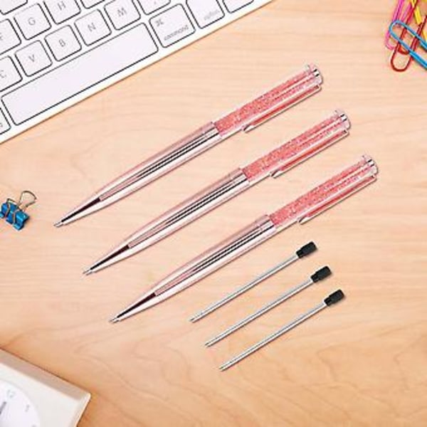 Pen Bling Kuglepen Blækpen Med 3 S (3 Pak)